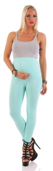 MAMA Umstands Leggings in vielen Farben Baumwolle; Mintgrün S/36