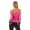 Damen Tank Top Basictop Träger Spagettiträger mit verstellbaren Trägern Strech Pink S/M