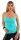 Damen Tank Top Basictop Träger Spagettiträger mit verstellbaren Trägern Strech Türkis S/M