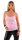 Damen Tank Top Basictop Träger Spagettiträger mit verstellbaren Trägern Strech Rosa S/M