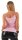 Damen Tank Top Basictop Träger Spagettiträger mit verstellbaren Trägern Strech Rosa S/M