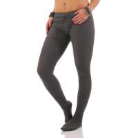 Damen Strumpfhosen Strümpfe Hose Socken; Grau 36/38