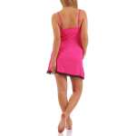 Damen kurzes Negligé mit Cups Nachtkleid Spitze mit Slip;