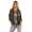 Damen Bomberjacke – Übergangsjacke mit Strickkragen & Patches
