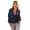 Damen Bomberjacke – Übergangsjacke mit Strickkragen & Patches