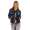 Damen Bomberjacke Jacke mit Patches Übergangsjacke; Dunkelblau M/L