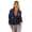 Damen Bomberjacke Jacke mit Patches Übergangsjacke; Dunkelblau M/L