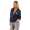 Damen Bomberjacke Jacke mit Patches Übergangsjacke; Dunkelblau M/L