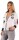 Damen Bomberjacke Jacke mit Patches Übergangsjacke; Ecru S/M
