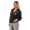 Damen Bomberjacke Jacke mit Patches Übergangsjacke; Schwarz XS/S