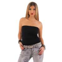 Corsagen Top Bandeau, Minirock;