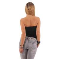 Corsagen Top Bandeau, Minirock;