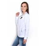 Damen Bomberjacke – Übergangsjacke mit Strickkragen & Patches aus Baumwolle