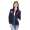 Damen Bomberjacke – Übergangsjacke mit Strickkragen & Patches aus Baumwolle