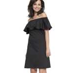 Kleid Elegant Bandeau Rüschen;