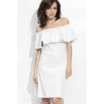 Kleid Elegant Bandeau Rüschen;