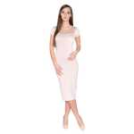 Kleid Kurzarm Top mit Tüll-Ausschnitt;
