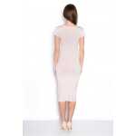 Kleid Kurzarm Top mit Tüll-Ausschnitt;