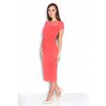 Kleid Kurzarm Top mit Tüll-Ausschnitt;