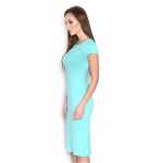 Kleid Kurzarm Top mit Tüll-Ausschnitt;