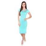 Kleid Kurzarm Top mit Tüll-Ausschnitt;