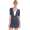 Damen Minikleid mit Kontrast-Ausschnitt – Figurbetontes Stretchkleid aus Viskose