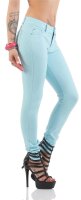 Damen Jeggings Hüfthose  Babyblau L/40