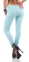 Damen Jeggings Hüfthose  Babyblau L/40