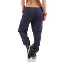 Damen Jogginghose Sporthose, Dunkelblau S/36