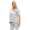 Damen IM COOL T-shirt Locker Rundhals Top Sommer Shirt Pastell mit Motiv silber Gr. S M 36 38, 1536