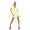 Damen Sexy Minikleid Kleid Dress; Gelb/S M