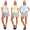 Damen Minikleid Kleid Dress Sommer mit silbernen Motiv und Schleife;