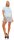 Damen Minikleid Kleid Dress Sommer mit silbernen Motiv und Schleife; Skyblue S/M