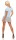 Damen Minikleid Kleid Dress Sommer mit silbernen Motiv und Schleife; Skyblue S/M