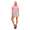 Damen Minikleid Kleid Dress Sommer mit silbernen Motiv und Schleife; Rosa S/M