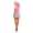 Damen Minikleid Kleid Dress Sommer mit silbernen Motiv und Schleife; Rosa S/M