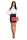 Damen Minirock Rock Skirt; Dunkelblau L/XL