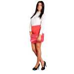 Damen Minirock Rock Skirt; Koralle XL/XXL