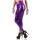 Damen Leggings Hohe Taille Wet-Look Glanz; Lila S/36