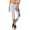 Damen 3/4 Jogginghose mit "WORK OUT"; Weiß-Schwarz XL/42