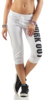 Damen 3/4 Jogginghose mit "WORK OUT";...