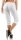Damen 3/4 Jogginghose mit "WORK OUT"; Weiß-Schwarz 4XL/48