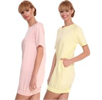 Damen Basic Minikleid kurzes Kleid Dress Longshirt...