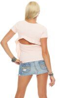 Damen Lockeres T-shirt mit Cut-Outs Rückenfrei;