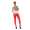 Umstandsleggings Leggings mit Taschen Baumwolle; Rot/Weiß 2XL/44
