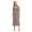 Damen Mittellanges Wickelkleid Raffungen V-Ausschnitt 3/4 Ärmel;