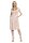 Damen Mittellanges Kleid Dress mit Raffungen; Puderrosa XL (42)