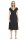 Damen Mittellanges Kleid Dress V-Ausschnitt mit Raffungen;