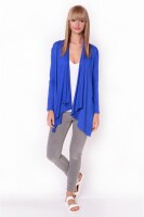 Damen Cardigan Umhang Poncho ; Blau S/M