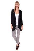 Damen Cardigan Umhang Poncho ; Schwarz S/M